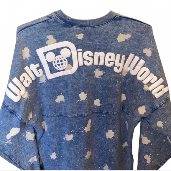 Disney Parks Blue Bleach Splatter Spirit Jersey – Size XS - Picture 3 of 9